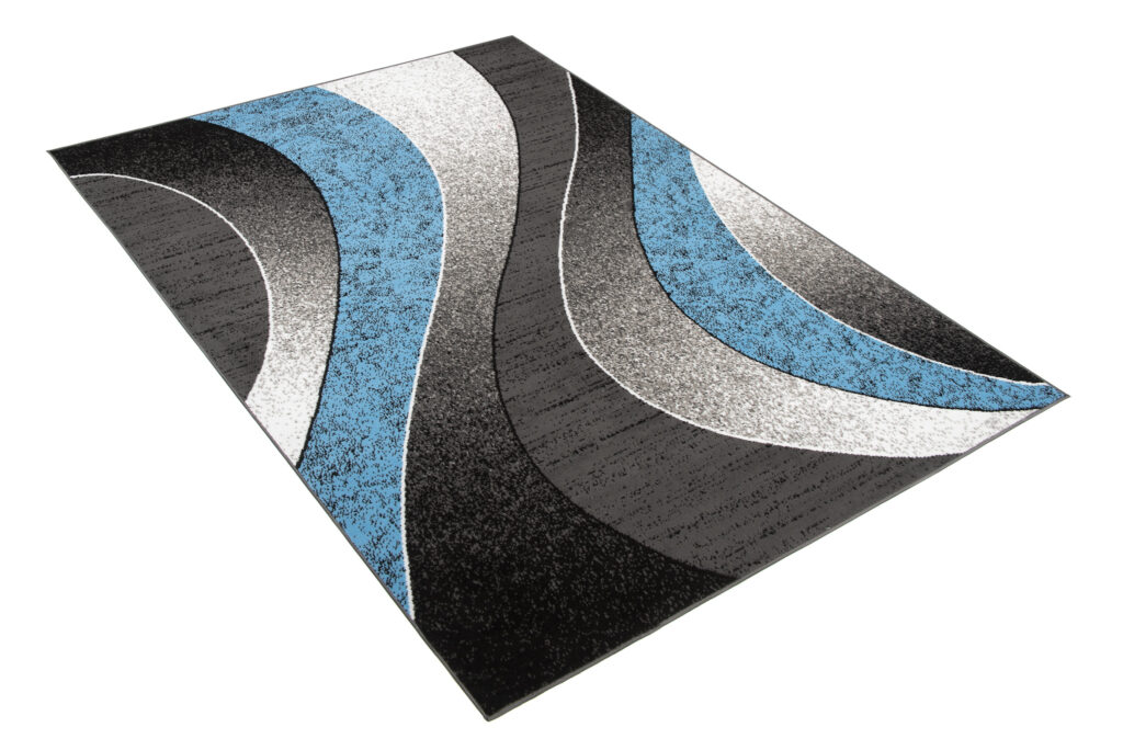 Vloerkleed Dream Modern Grijs Blauw Golven