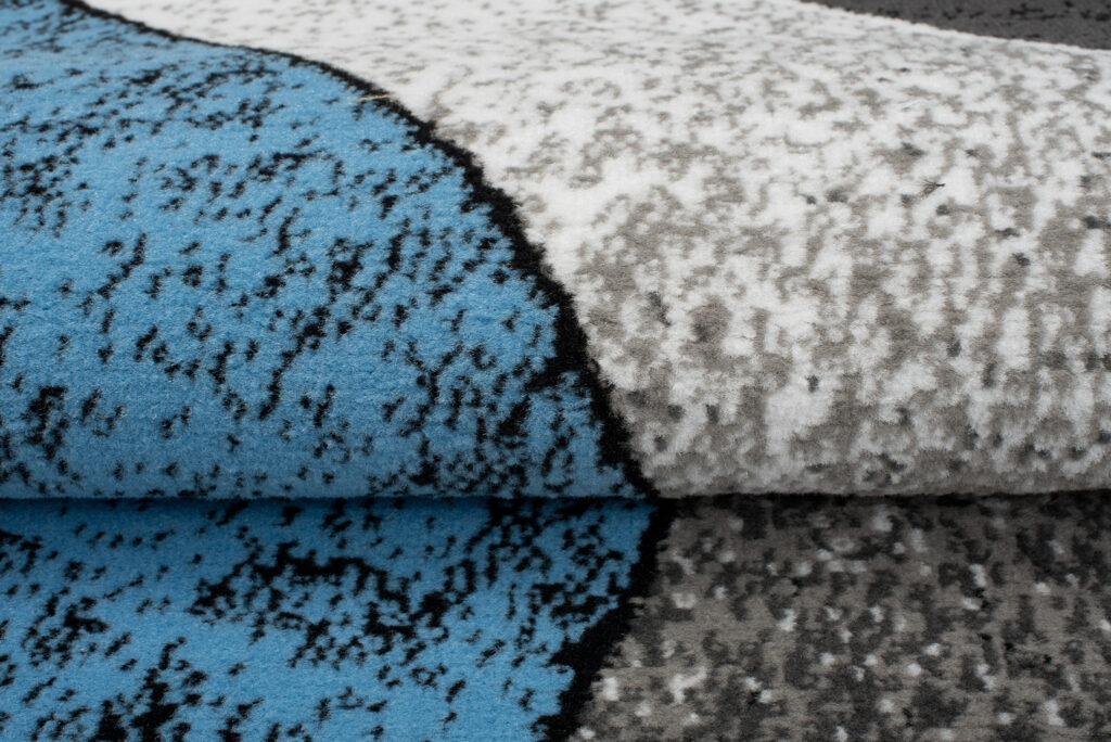 Vloerkleed Dream Modern Grijs Blauw Golven