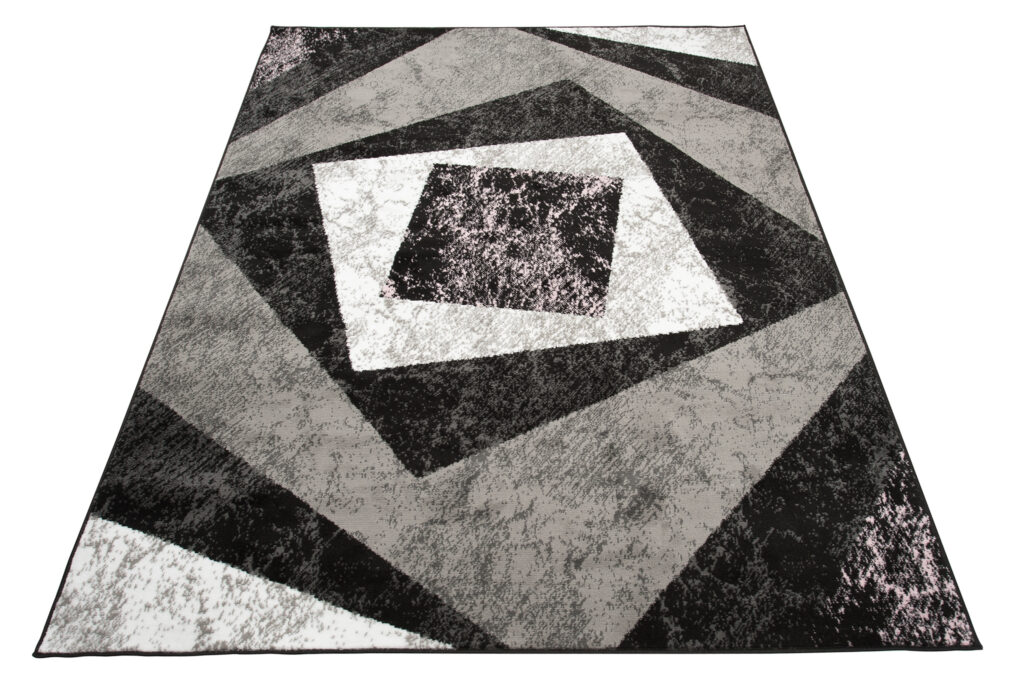 Vloerkleed Dream Geometrisch Grijs Roze Vierkanten