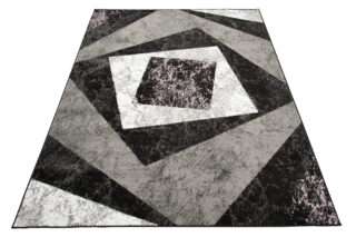 Vloerkleed Dream Geometrisch Grijs Roze Vierkanten