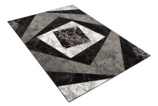 Vloerkleed Dream Geometrisch Grijs Roze Vierkanten