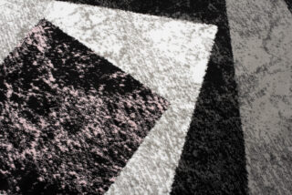 Vloerkleed Dream Geometrisch Grijs Roze Vierkanten