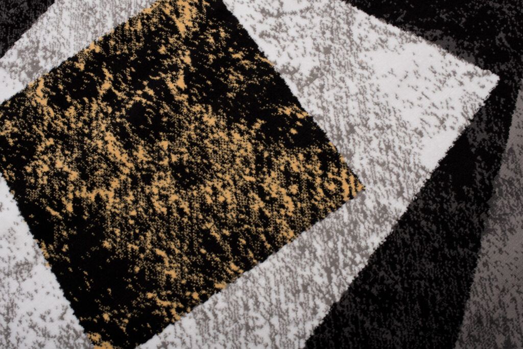 Vloerkleed Dream Geometrisch Grijs Geel Vierkanten