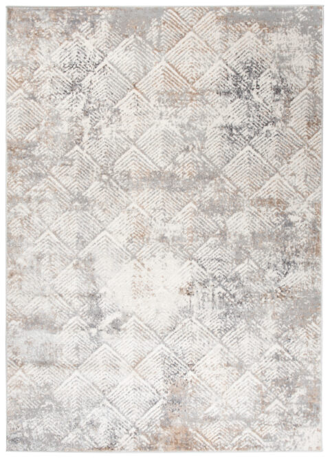 Vloerkleed Valley Grijs Beige Geometrisch Vierkant