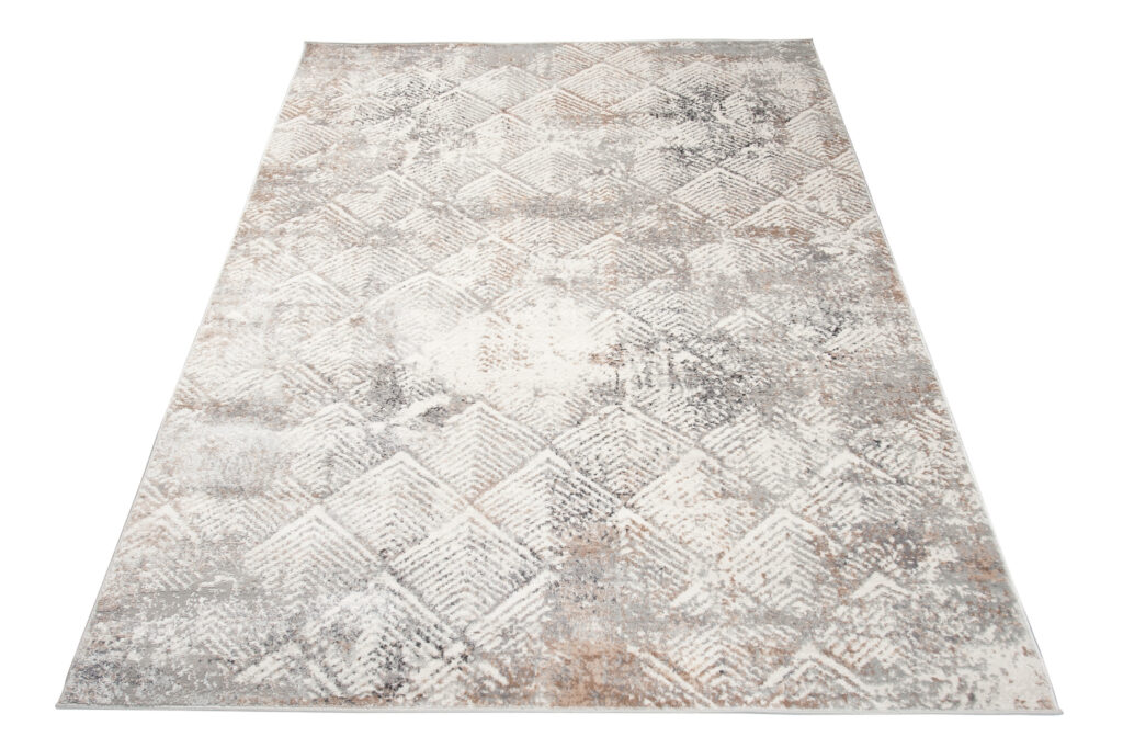 Vloerkleed Valley Grijs Beige Geometrisch Vierkant