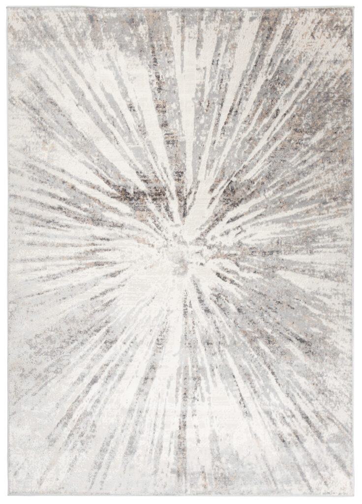 Vloerkleed Valley Grijs Beige Abstract Glas