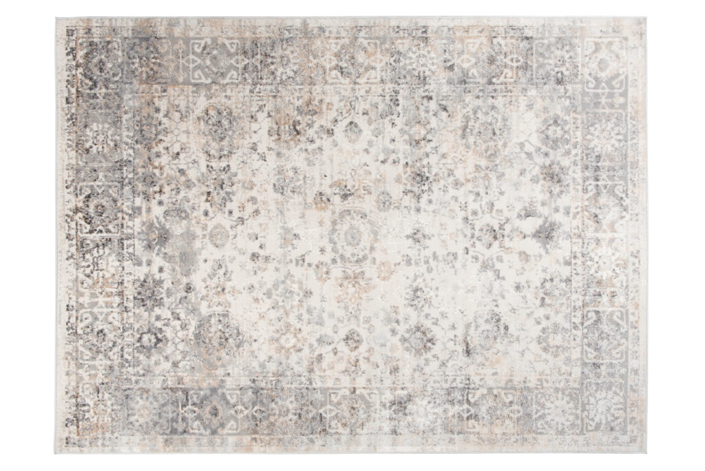 Vloerkleed Valley Grijs Beige Ornamenten Frame