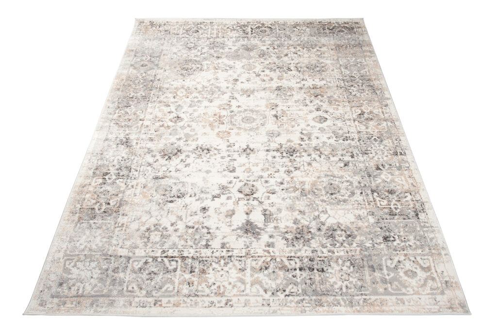 Vloerkleed Valley Grijs Beige Ornamenten Frame
