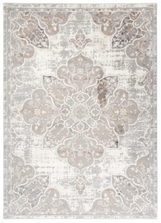 Vloerkleed Valley Grijs Beige Vintage Gebloemd