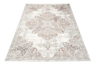 Vloerkleed Valley Grijs Beige Vintage Gebloemd