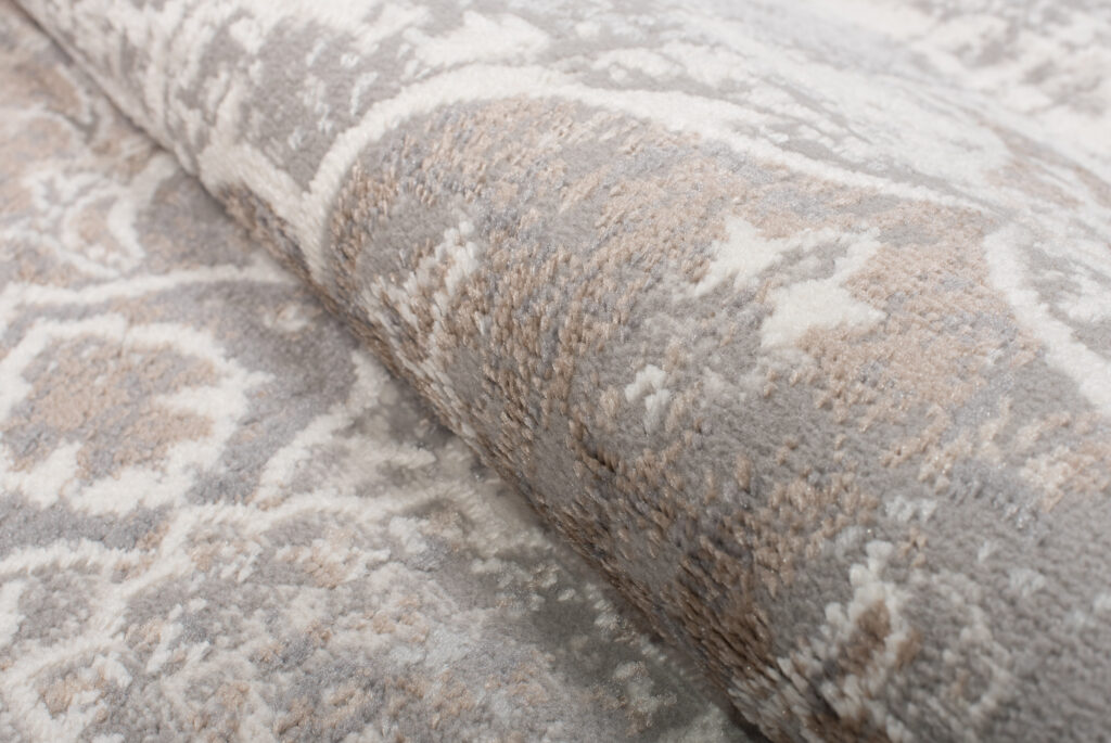 Vloerkleed Valley Grijs Beige Vintage Gebloemd