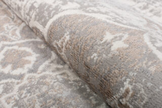 Vloerkleed Valley Grijs Beige Vintage Gebloemd