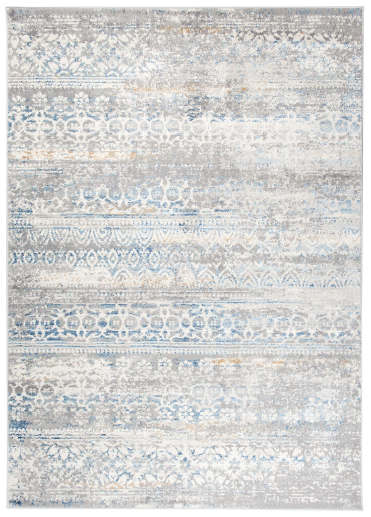 Vloerkleed Valley Grijs Blauw Gebloemd Vintage