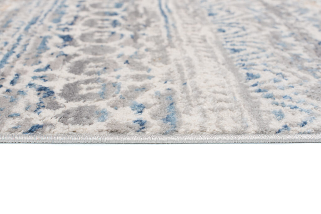 Vloerkleed Valley Grijs Blauw Gebloemd Vintage