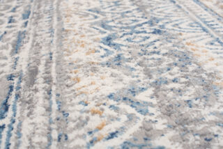 Vloerkleed Valley Grijs Blauw Gebloemd Vintage