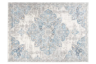 Vloerkleed Valley Grijs Blauw Vintage Gebloemd