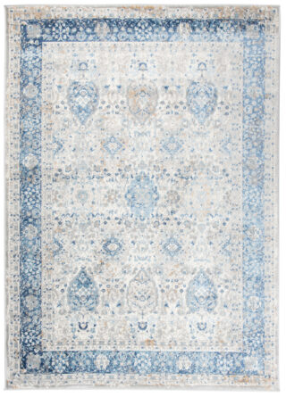 Vloerkleed Valley Grijs Blauw Ornamenten Vintage