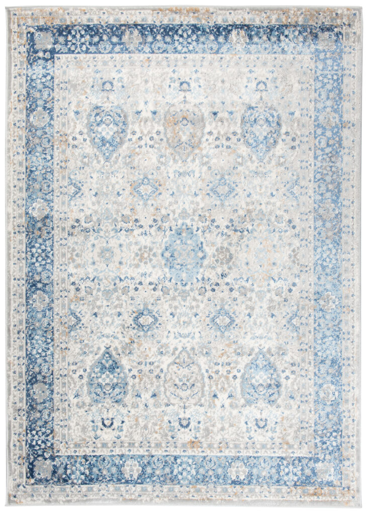 Vloerkleed Valley Grijs Blauw Ornamenten Vintage