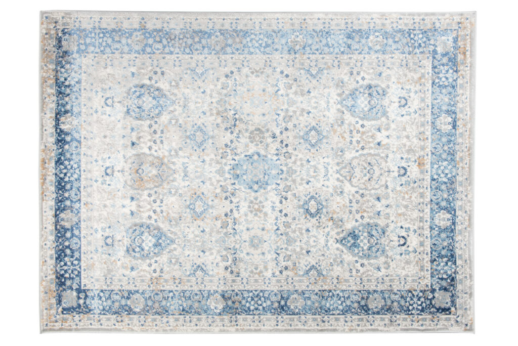 Vloerkleed Valley Grijs Blauw Ornamenten Vintage