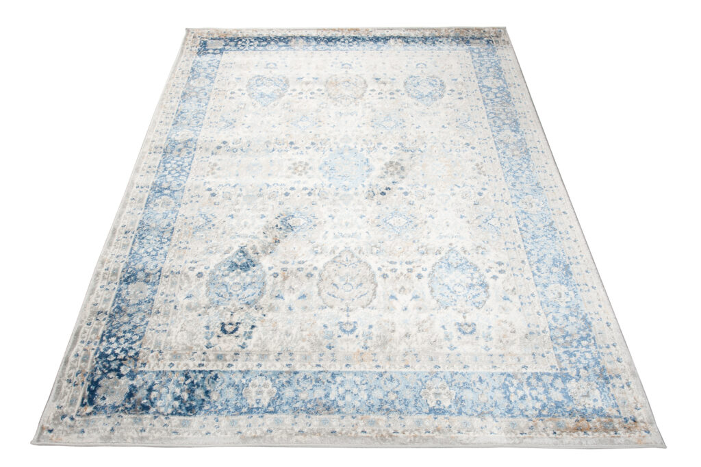 Vloerkleed Valley Grijs Blauw Ornamenten Vintage