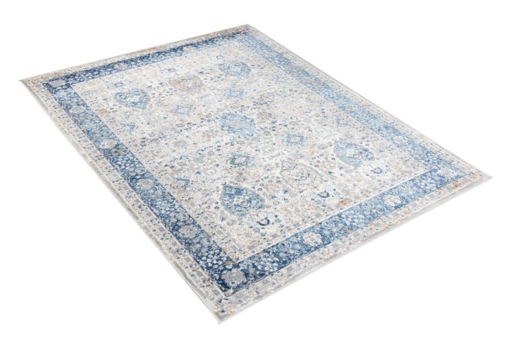 Vloerkleed Valley Grijs Blauw Ornamenten Vintage