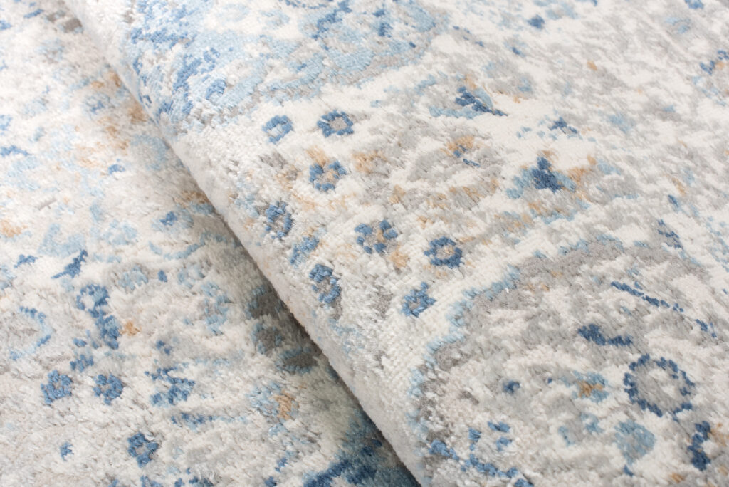 Vloerkleed Valley Grijs Blauw Ornamenten Vintage