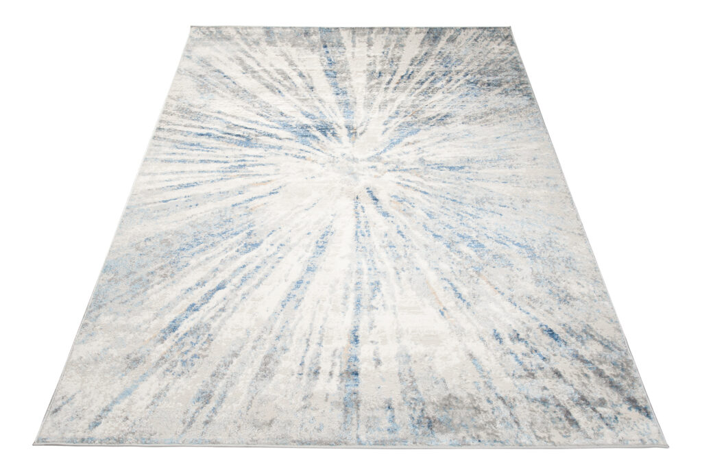 Vloerkleed Valley Grijs Blauw Abstract Glas