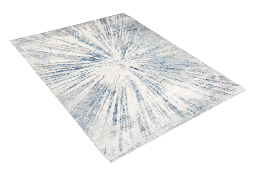 Vloerkleed Valley Grijs Blauw Abstract Glas