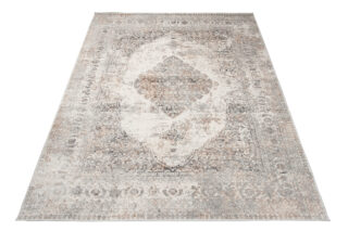 Vloerkleed Valley Grijs Rood Vintage Ornamenten