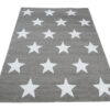 Vloerkleed Luxury Grijs Wit Sterren Kindertapijt
