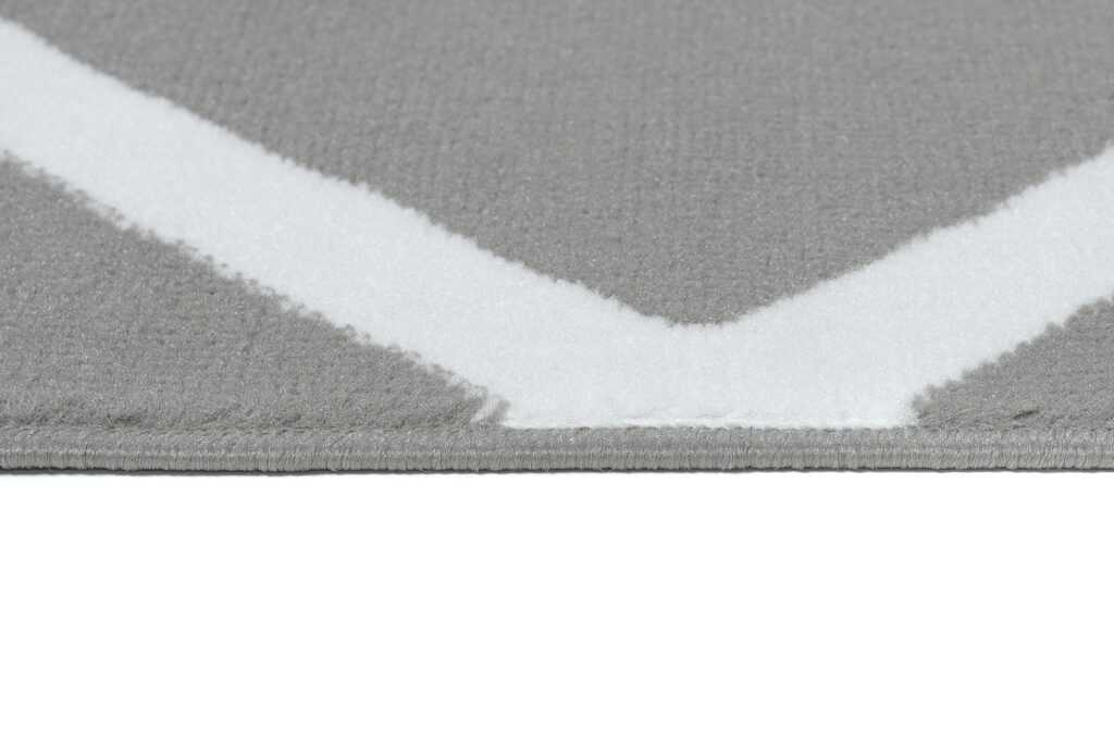 Vloerkleed Luxury Licht Grijs Wit Geometrisch Geruit
