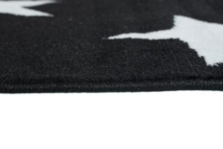 Vloerkleed Luxury Zwart Wit Sterren Kindertapijt