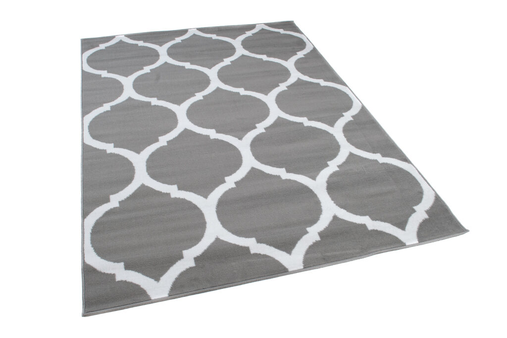 Vloerkleed Luxury Grijs Wit Marokkaanse Trellis