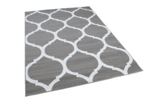 Vloerkleed Luxury Grijs Wit Marokkaanse Trellis