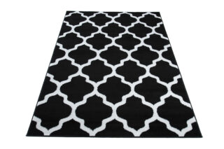 Vloerkleed Luxury Zwart Wit Geometrisch Trellis