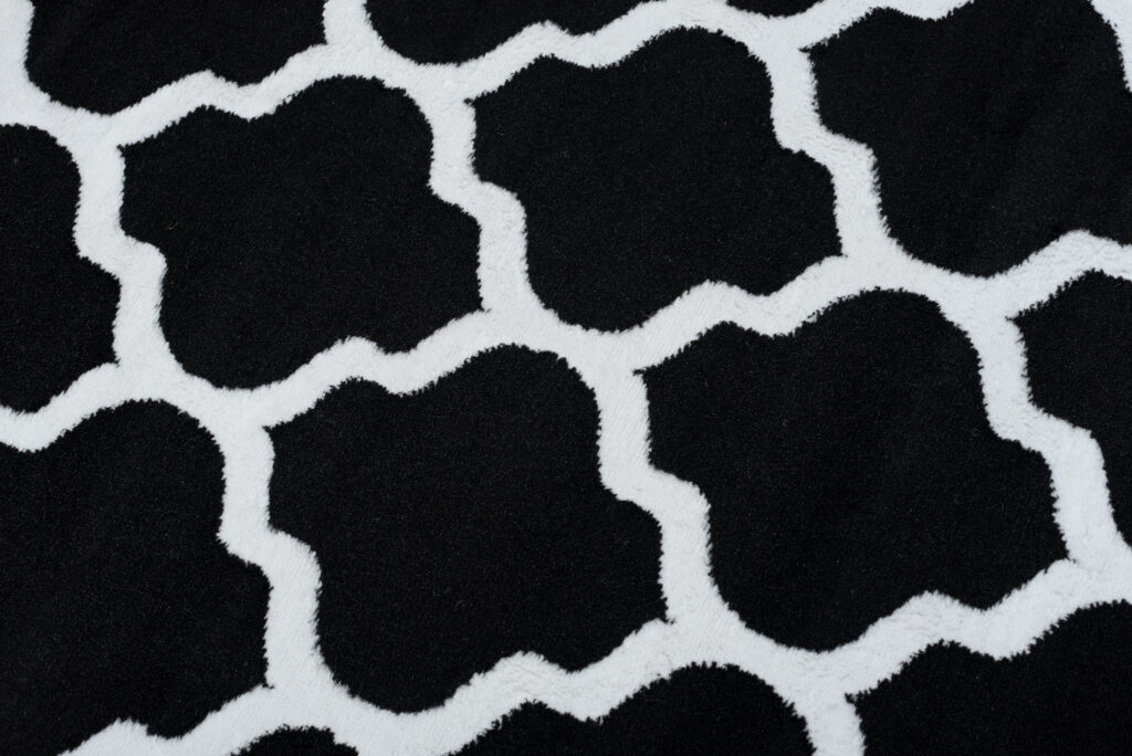 Vloerkleed Luxury Zwart Wit Geometrisch Trellis