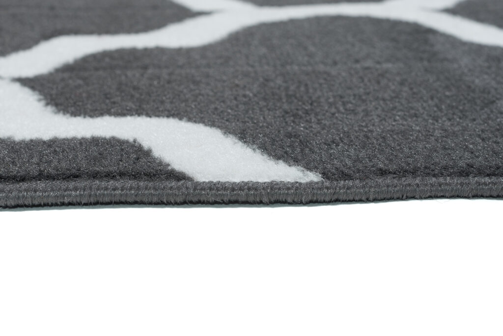 Vloerkleed Luxury Donker Grijs Wit Geometrisch Trellis