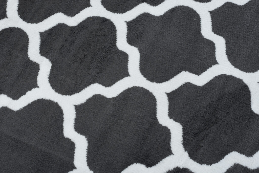 Vloerkleed Luxury Donker Grijs Wit Geometrisch Trellis