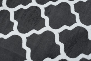 Vloerkleed Luxury Donker Grijs Wit Geometrisch Trellis