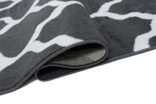 Vloerkleed Luxury Donker Grijs Wit Geometrisch Trellis