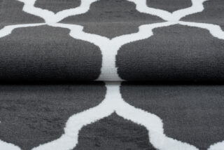 Vloerkleed Luxury Donker Grijs Wit Geometrisch Trellis