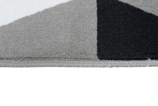 Vloerkleed Luxury Grijs Zwart Vierkanten Driehoeken