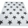 Vloerkleed Luxury Wit Grijs Sterren Kindertapijt