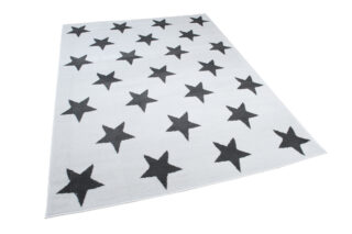 Vloerkleed Luxury Wit Grijs Sterren Kindertapijt