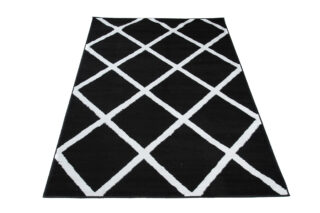 Vloerkleed Luxury Zwart Wit Geometrisch Geruit