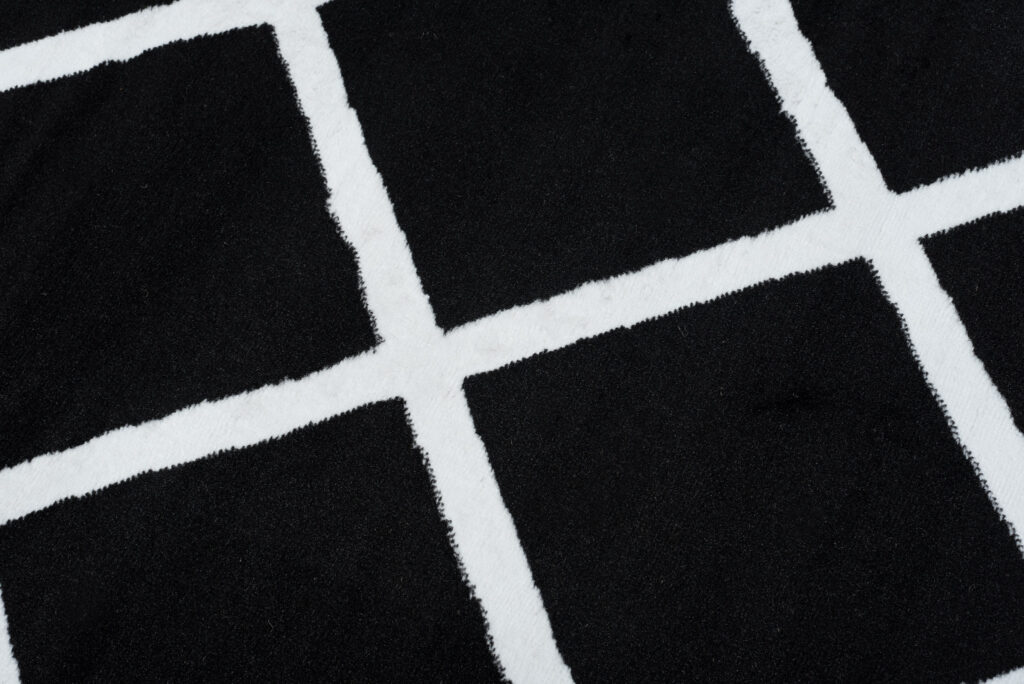 Vloerkleed Luxury Zwart Wit Geometrisch Geruit