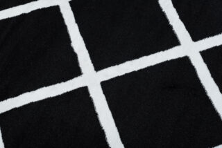 Vloerkleed Luxury Zwart Wit Geometrisch Geruit