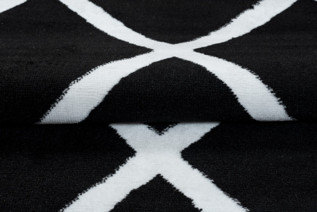 Vloerkleed Luxury Zwart Wit Geometrisch Geruit