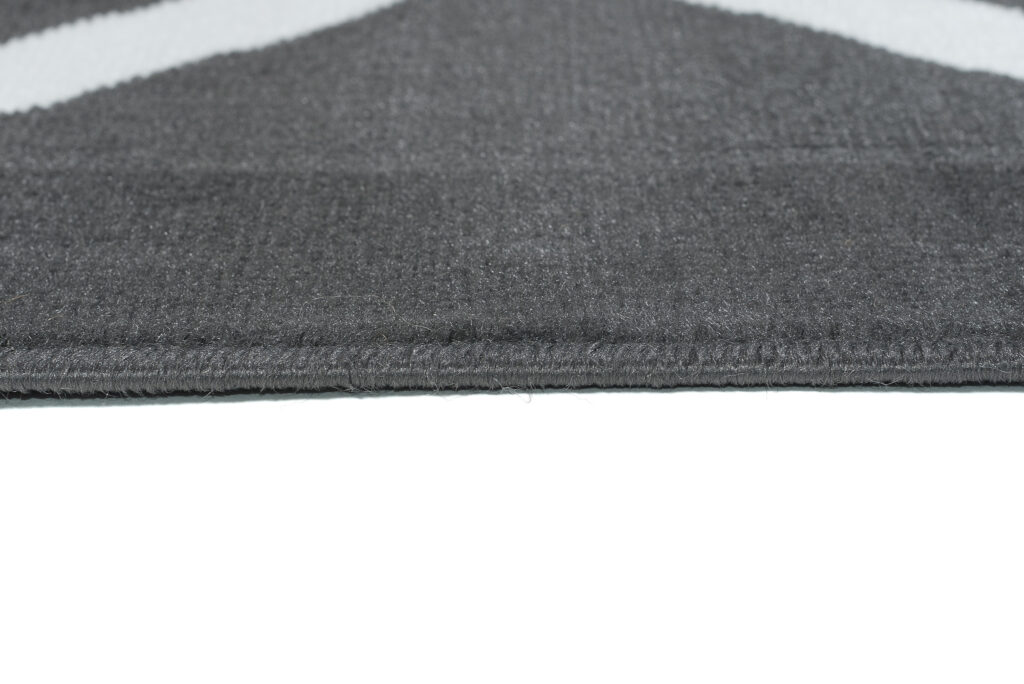 Vloerkleed Luxury Donker Grijs Wit Geometrisch Geruit