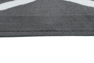 Vloerkleed Luxury Donker Grijs Wit Geometrisch Geruit